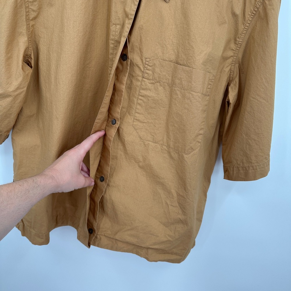 Studio Nicholson Elio Stone Washed Poplin Shirt Caramel Brown Size 3 / Womens 10 - Picture 4 of 8